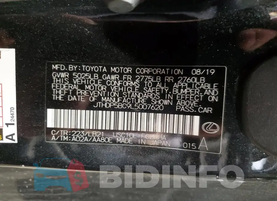 JTHDP5BC9L5007620 Photo# 13