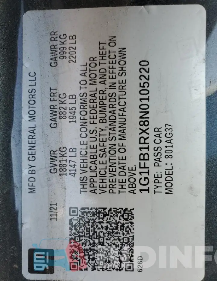 1G1FB1RX8N0105220 Photo# 12