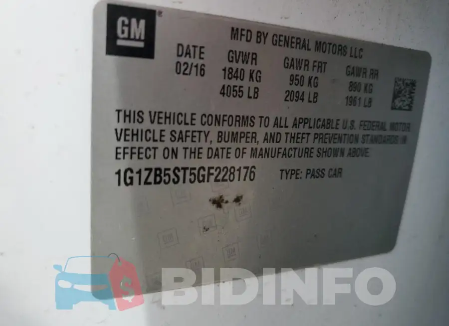 1G1ZB5ST5GF228176 Photo# 12