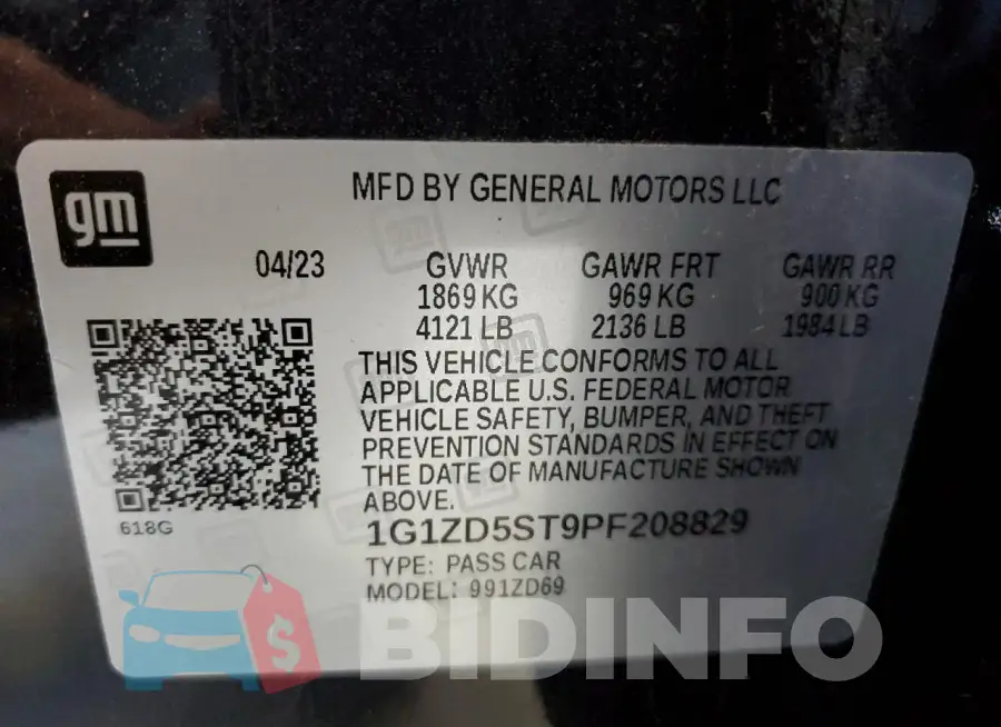 1G1ZD5ST9PF208829 Photo# 12