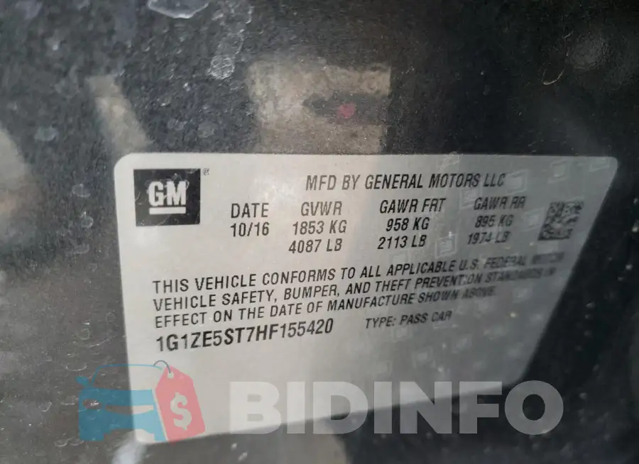 1G1ZE5ST7HF155420 Photo# 12