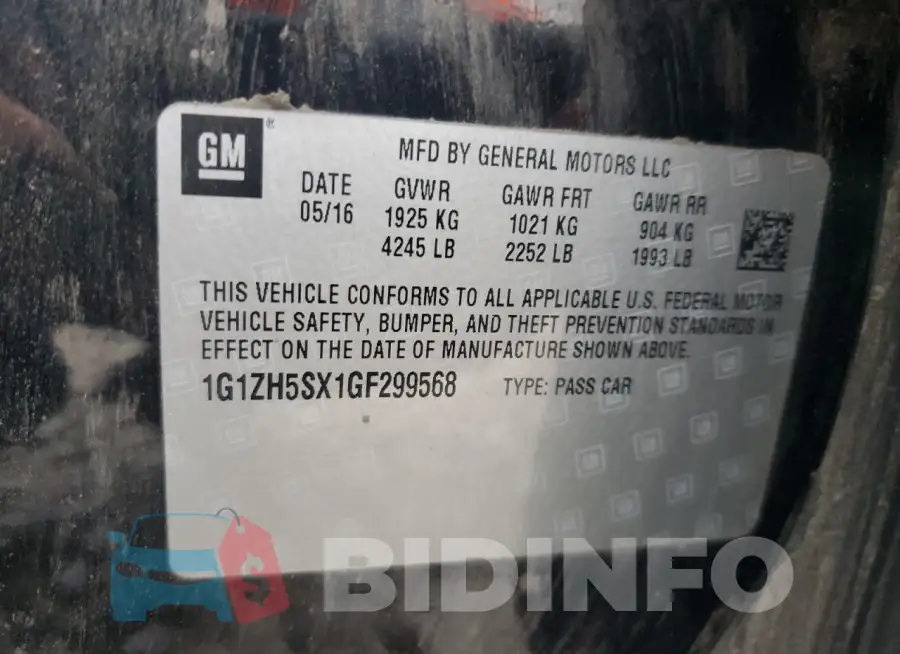 1G1ZH5SX1GF299568 Photo# 12