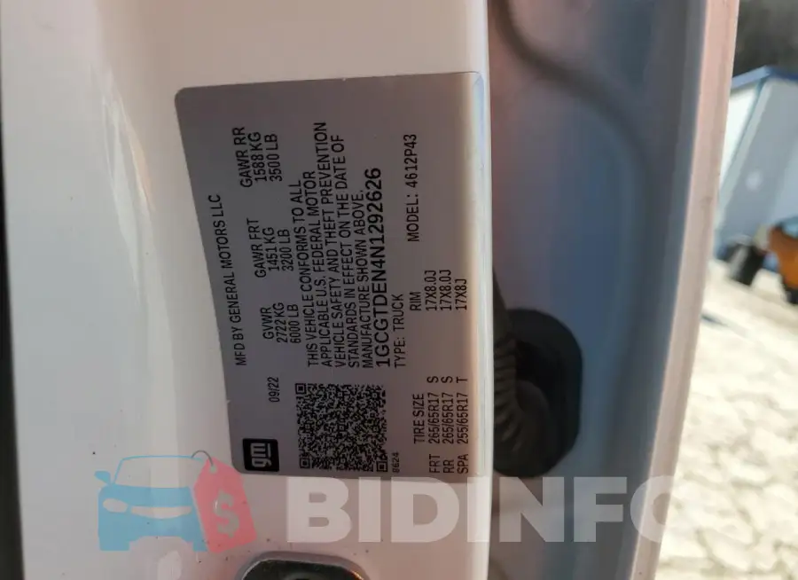 1GCGTDEN4N1292626 Photo# 12