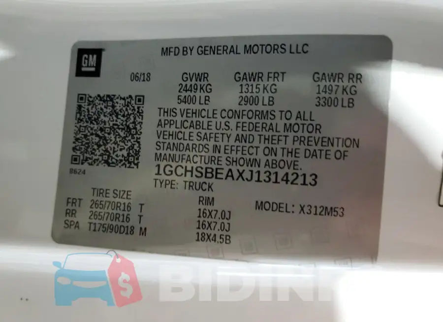 1GCHSBEAXJ1314213 Photo# 12