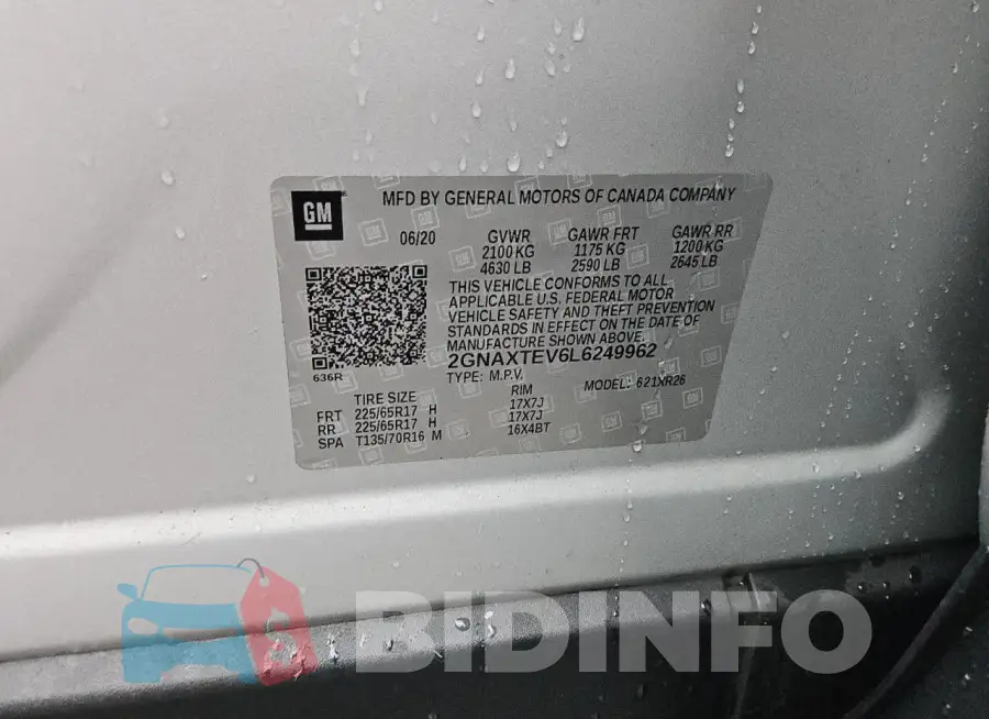 2GNAXTEV6L6249962 Photo# 13