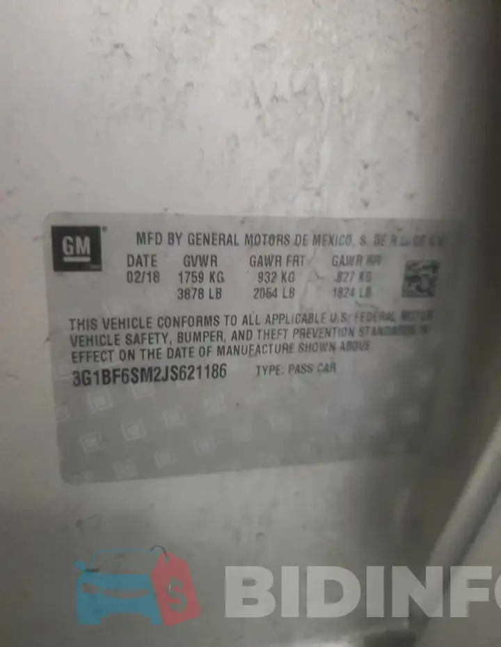 3G1BF6SM2JS621186 Photo# 13