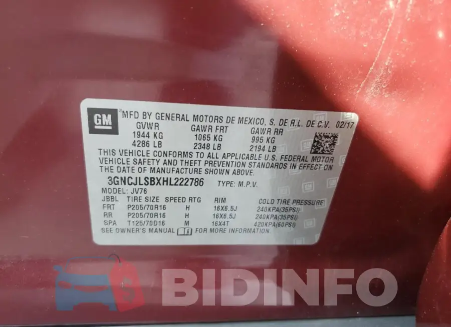 3GNCJLSBXHL222786 Photo# 13