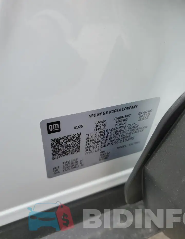 KL77LGEPXSC210365 Photo# 13