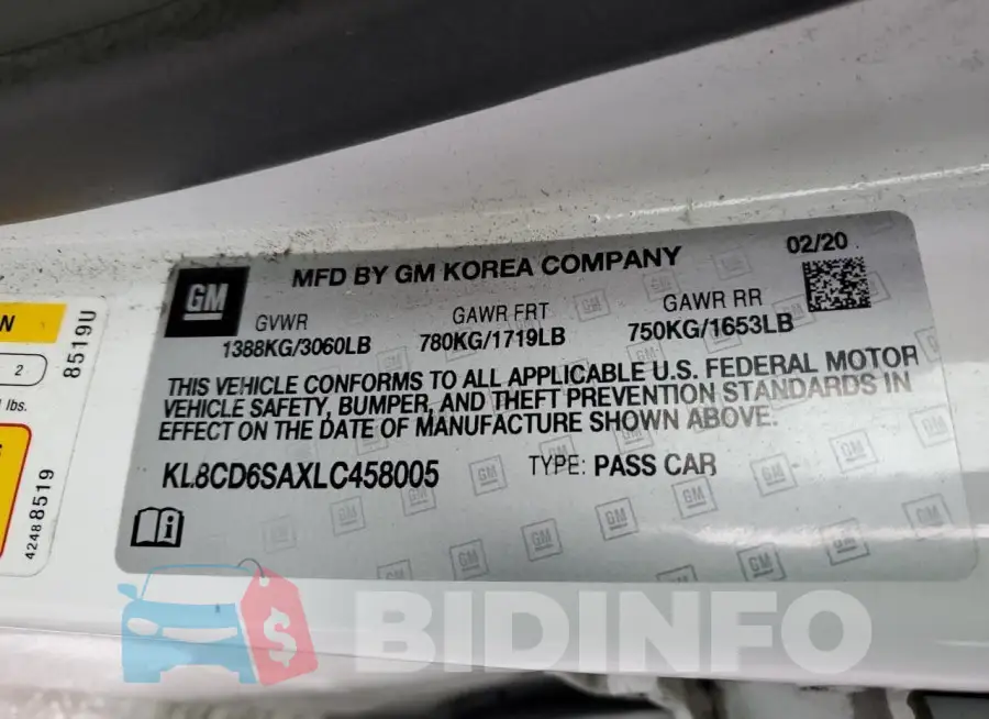 KL8CD6SAXLC458005 Photo# 12