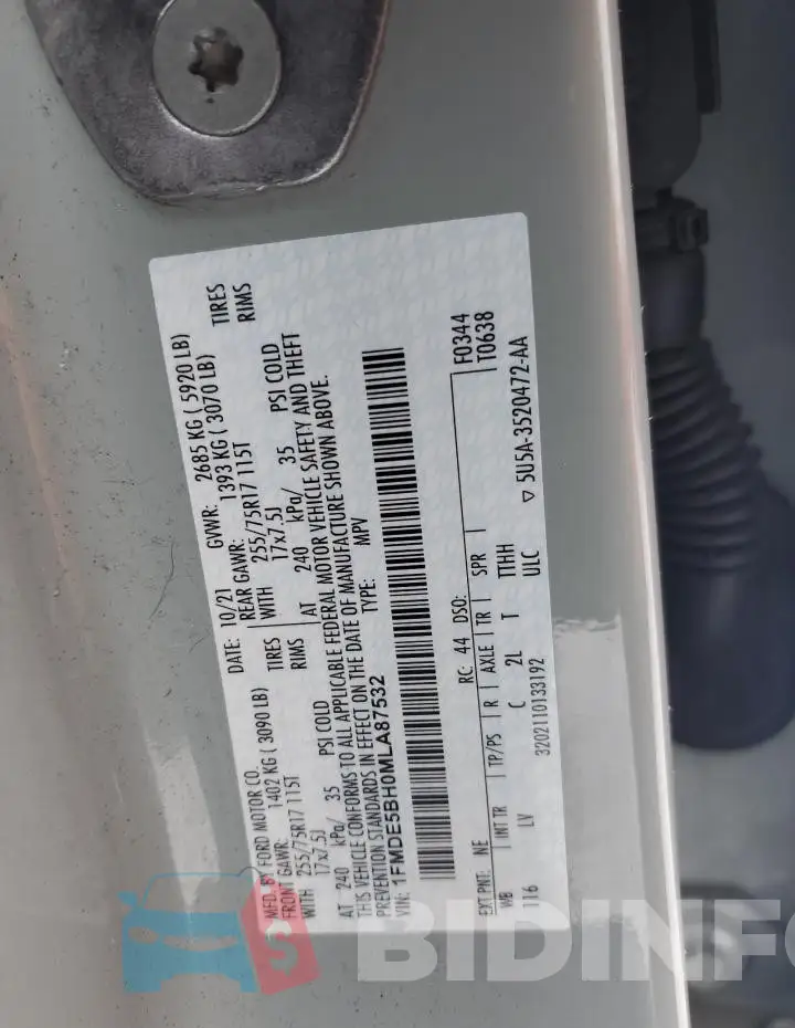 1FMDE5BH0MLA87532 Photo# 13