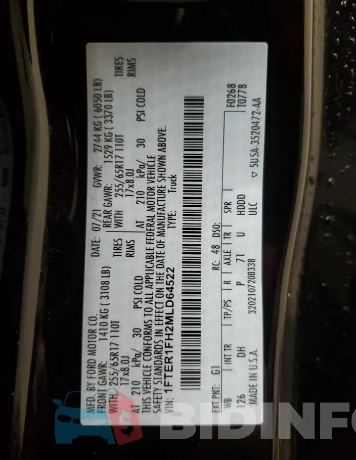 1FTER1FH2MLD64522 Photo# 13