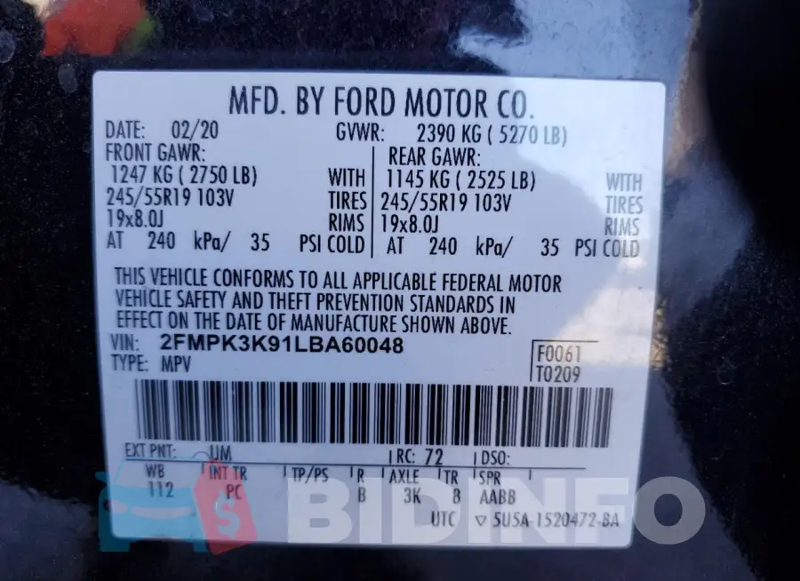 2FMPK3K91LBA60048 Photo# 13