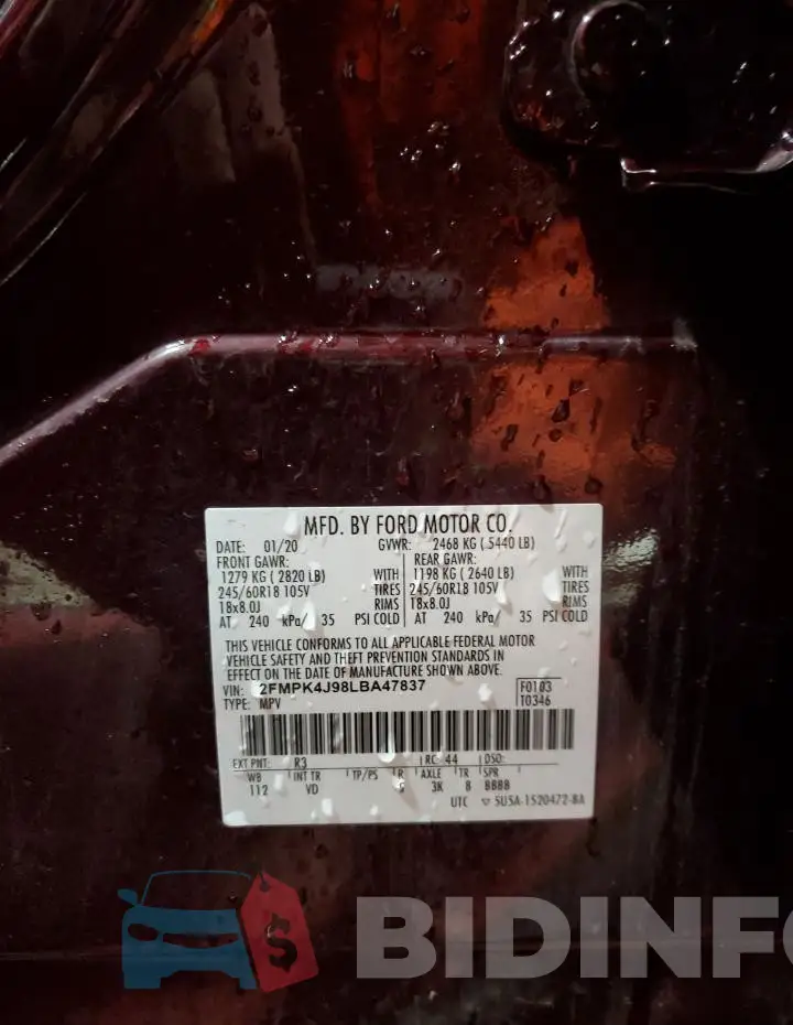 2FMPK4J98LBA47837 Photo# 13