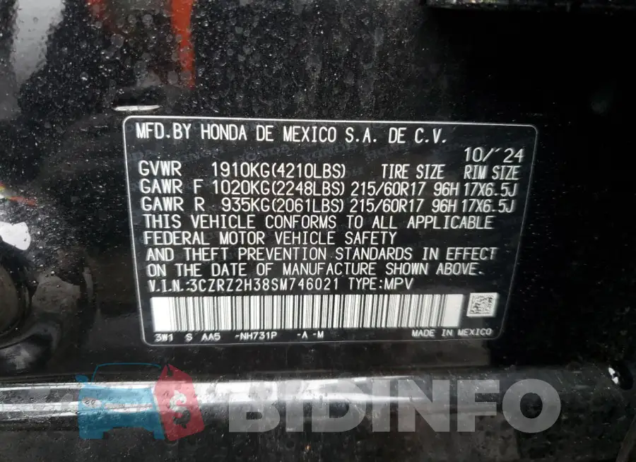 3CZRZ2H38SM746021 Photo# 13