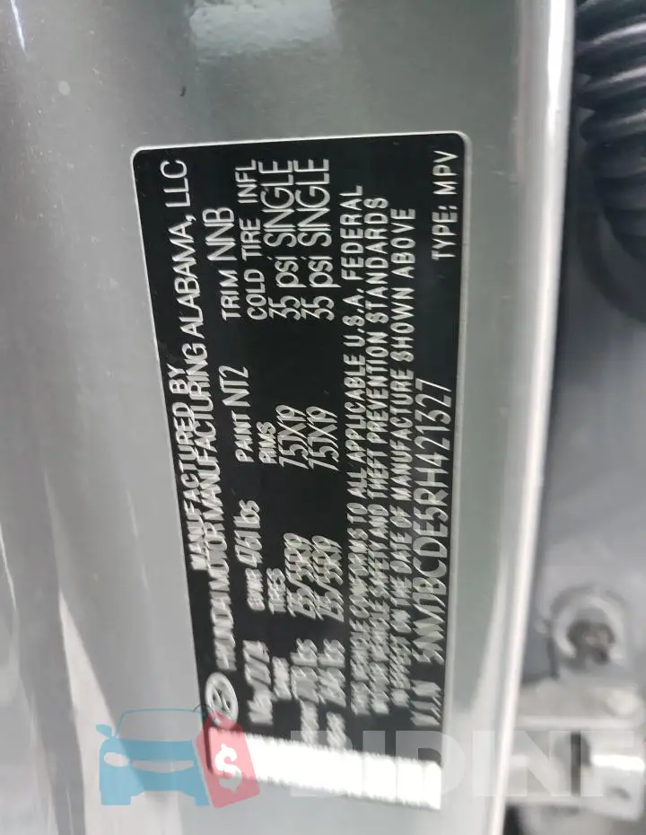 5NMJBCDE5RH421327 Photo# 14