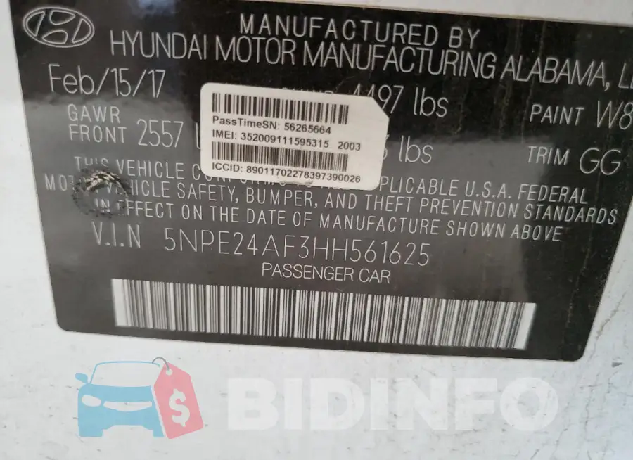 5NPE24AF3HH561625 Photo# 12