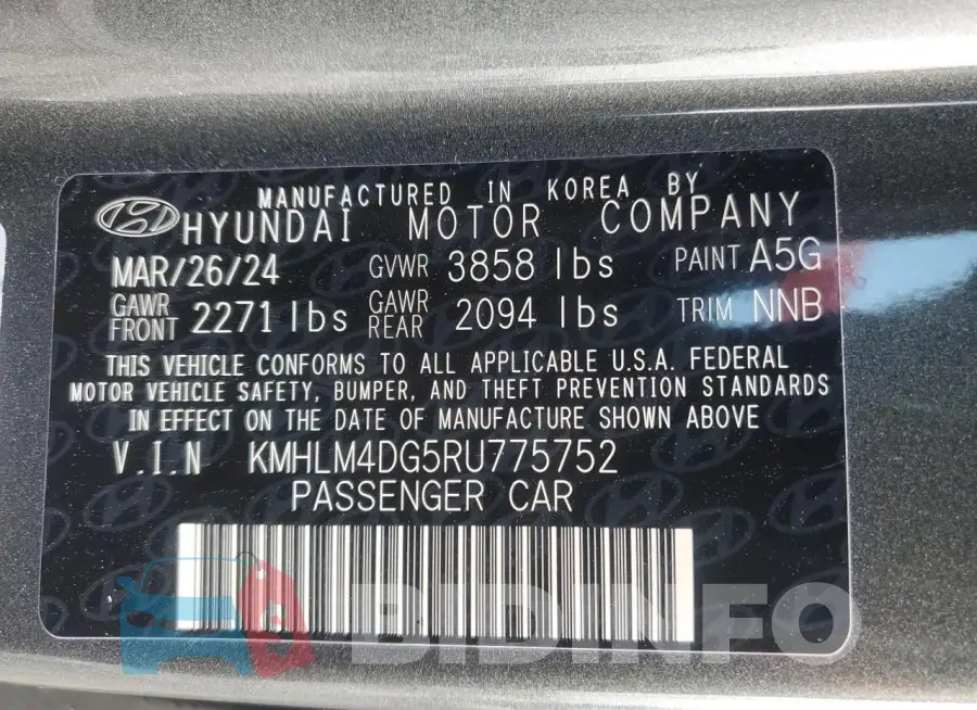 KMHLM4DG5RU775752 Photo# 12