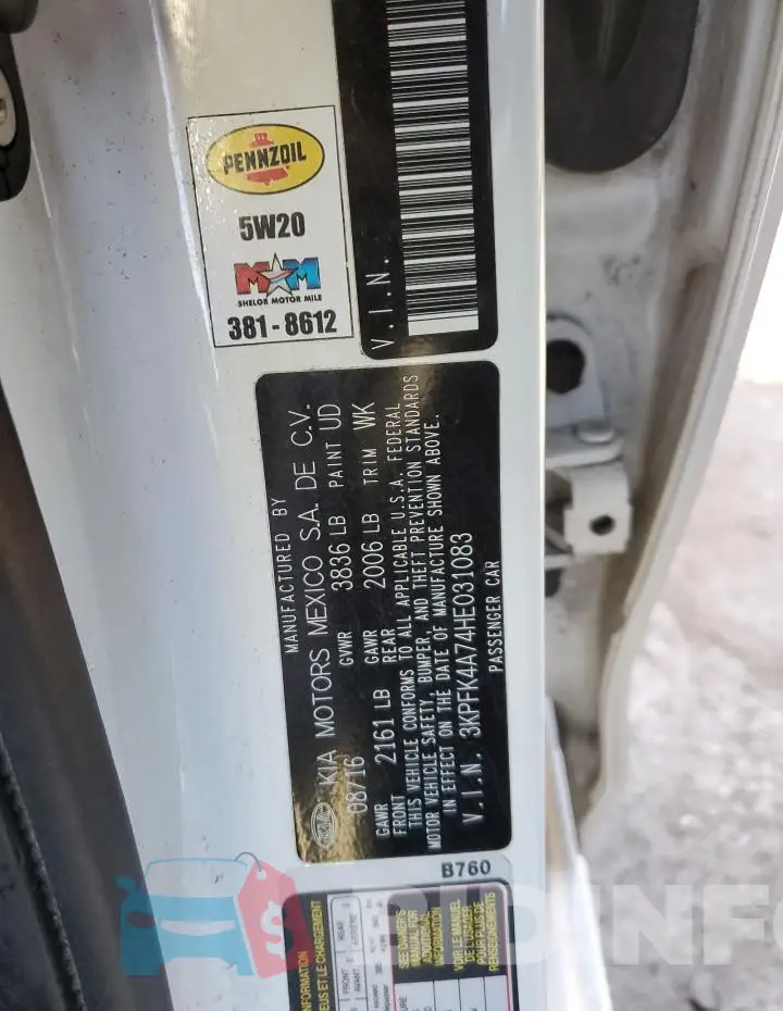 3KPFK4A74HE031083 Photo# 12