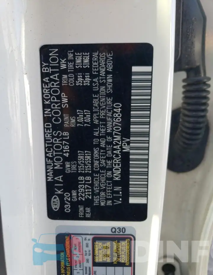 KNDERCAA2M7076840 Photo# 13