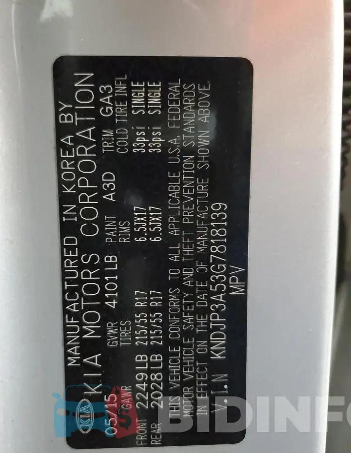 KNDJP3A53G7818139 Photo# 13