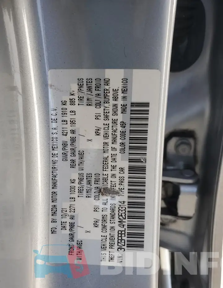 3MZBPBBL4MM253314 Photo# 12
