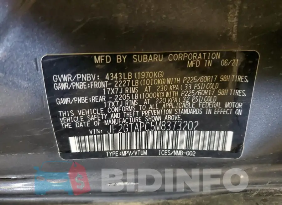 JF2GTAPC5M8373202 Photo# 13