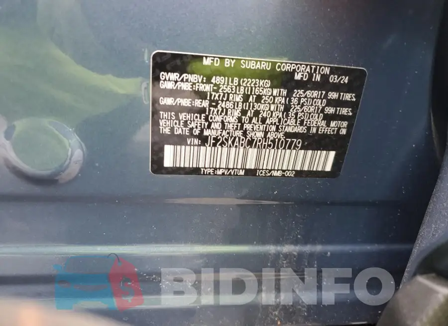 JF2SKABC7RH510779 Photo# 13