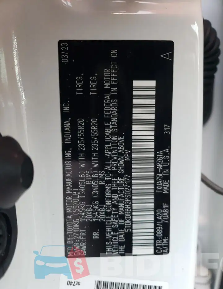 5TDKDRBH2PS027177 Photo# 13