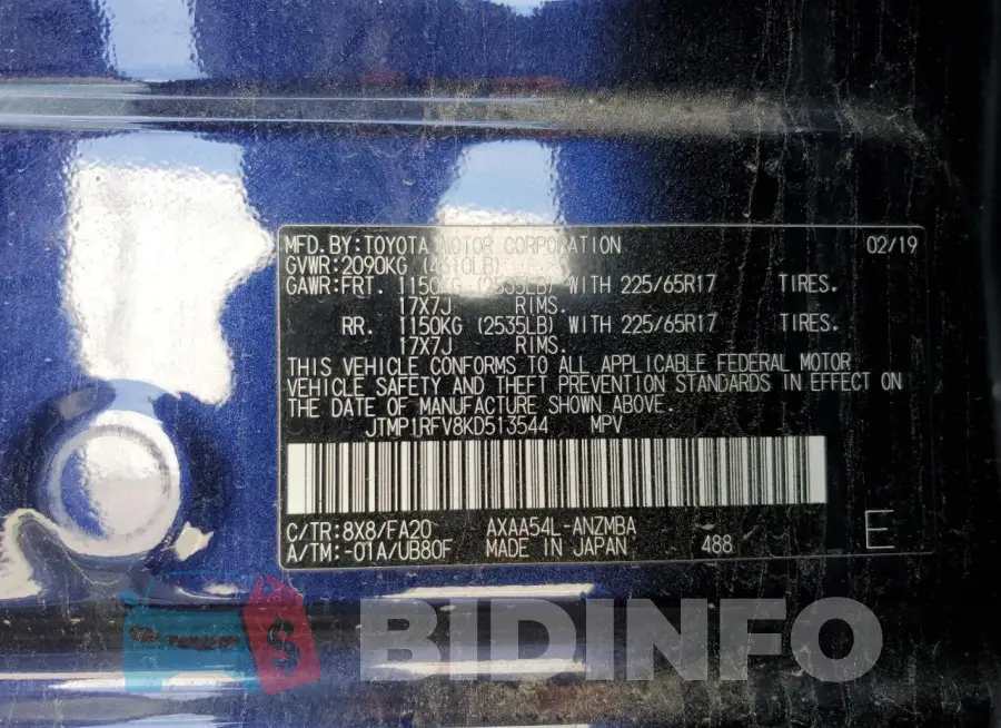JTMP1RFV8KD513544 Photo# 13