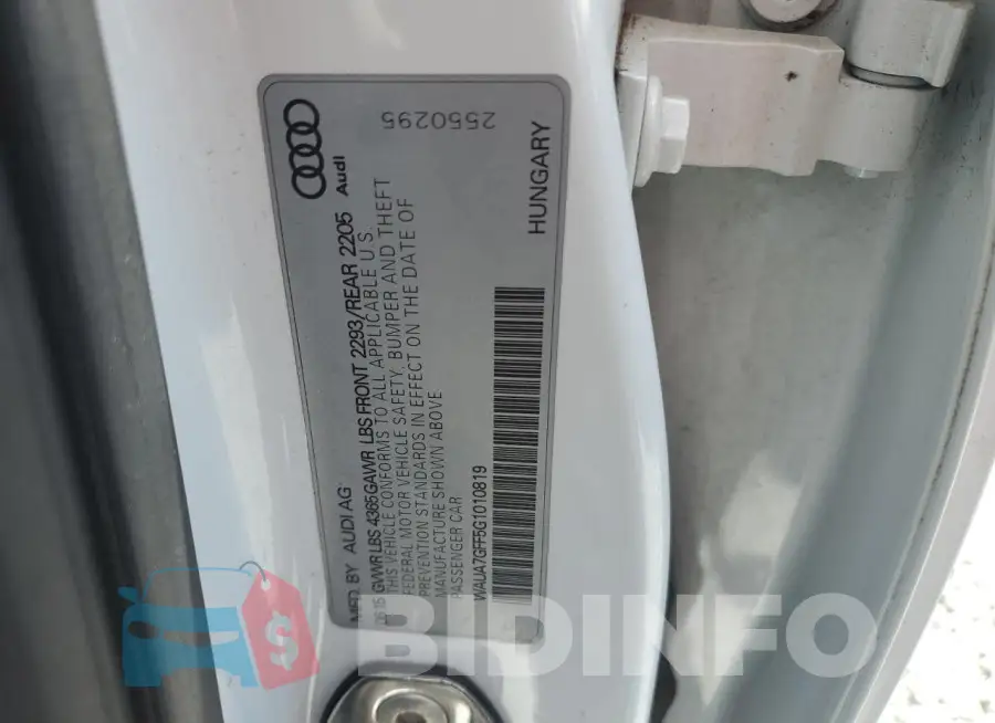 WAUA7GFF5G1010819 Photo# 12