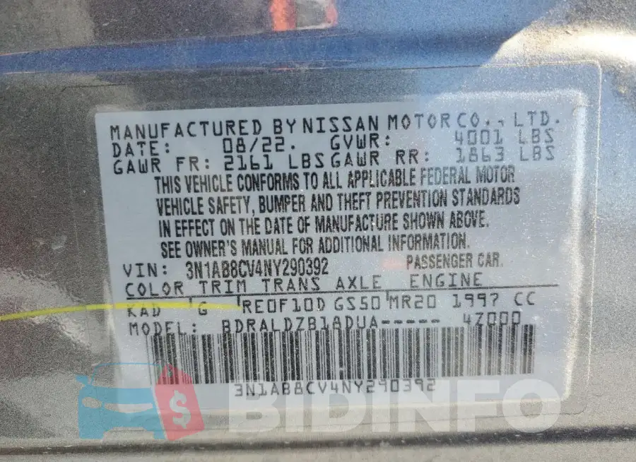 3N1AB8CV4NY290392 Photo# 13