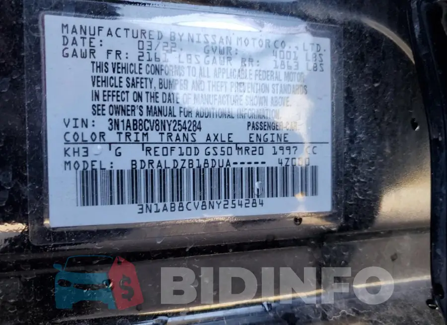 3N1AB8CV8NY254284 Photo# 12