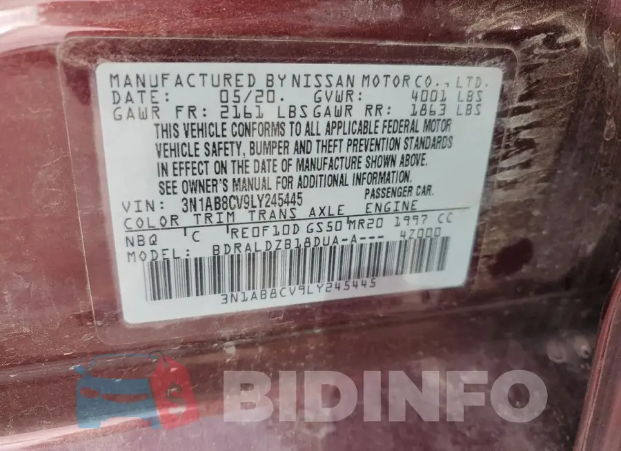 3N1AB8CV9LY245445 Photo# 12