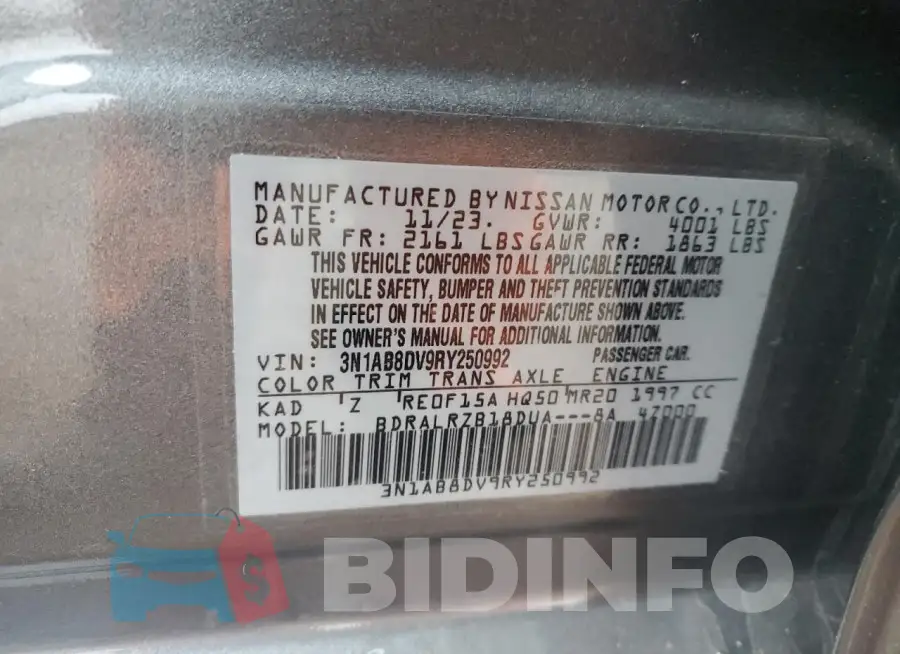3N1AB8DV9RY250992 Photo# 12