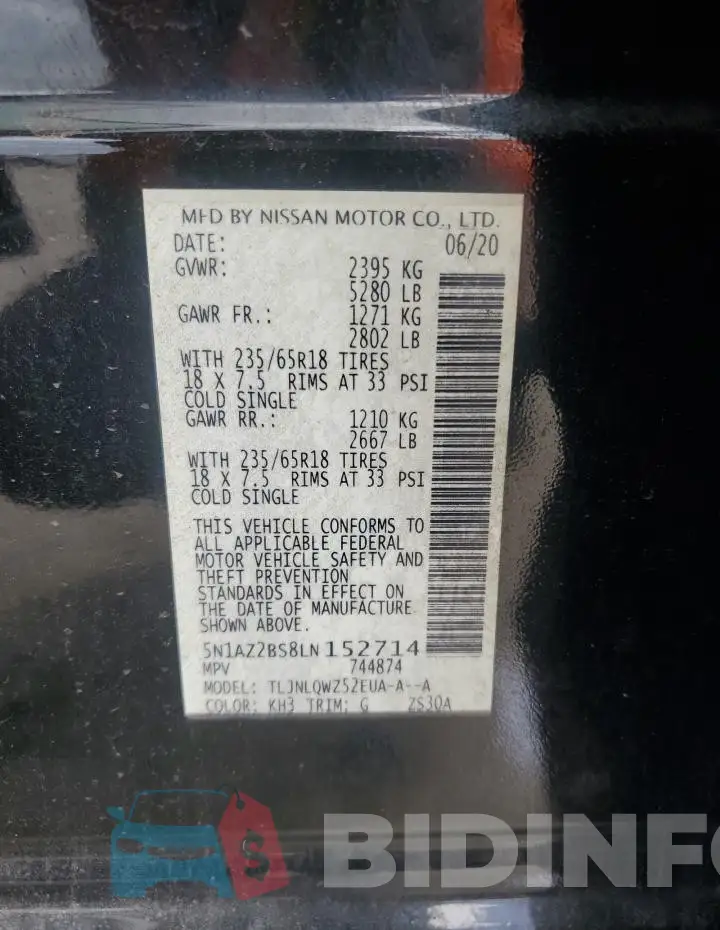 5N1AZ2BS8LN152714 Photo# 14