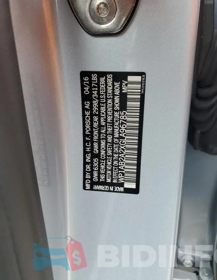 WP1AB2A2XGLA96785 Photo# 14