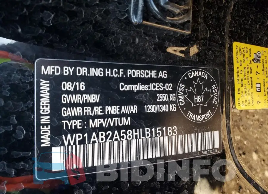 WP1AB2A58HLB15183 Photo# 13