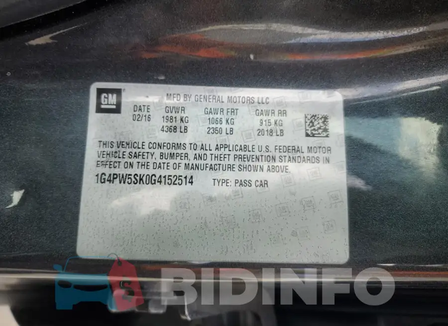 1G4PW5SK0G4152514 Photo# 12
