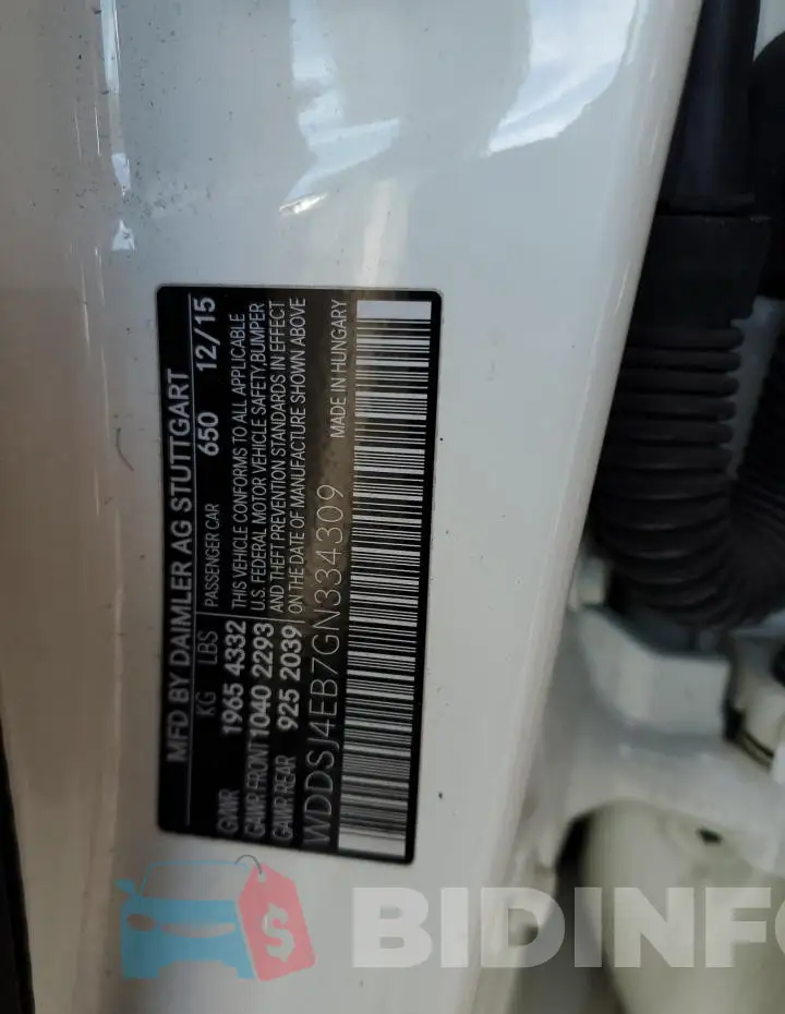 WDDSJ4EB7GN334309 Photo# 12
