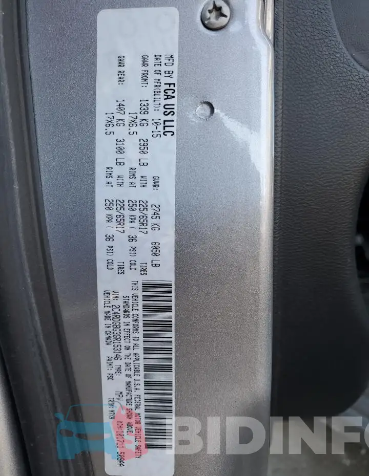 2C4RDGBG3GR153146 Photo# 13