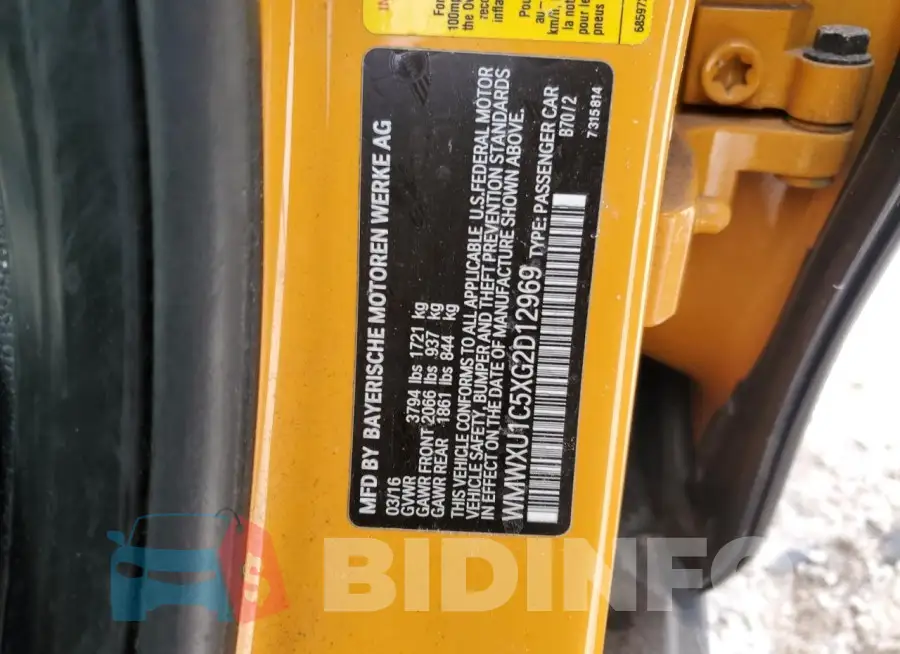 WMWXU1C5XG2D12969 Photo# 12