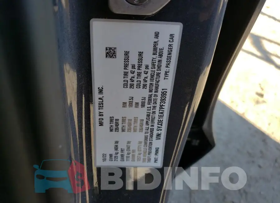 5YJ3E1EA7PF393951 Photo# 13