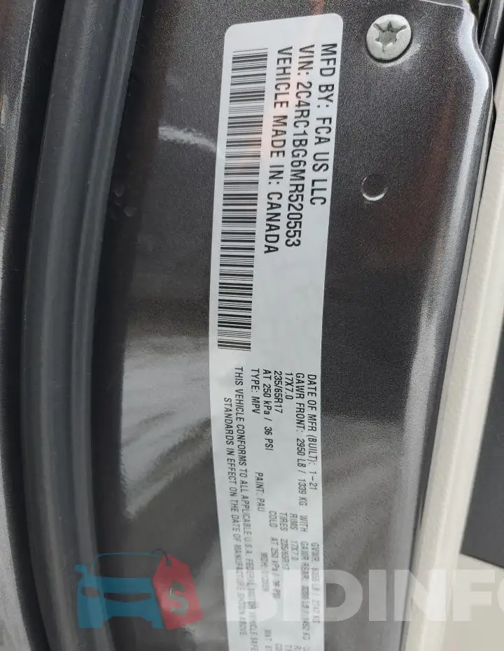 2C4RC1BG6MR520553 Photo# 13