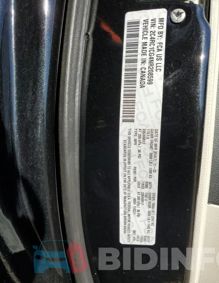 2C4RC1CG4NR208599 Photo# 13