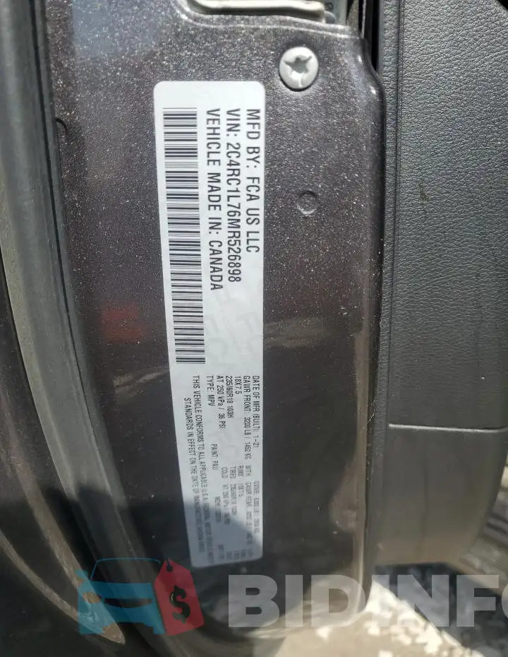 2C4RC1L76MR526898 Photo# 13
