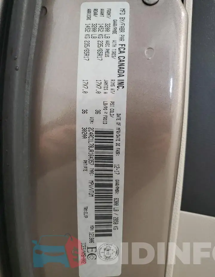 2C4RC1L78JR164357 Photo# 14
