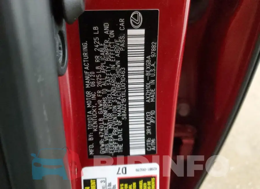58AD21B1XLU010463 Photo# 13