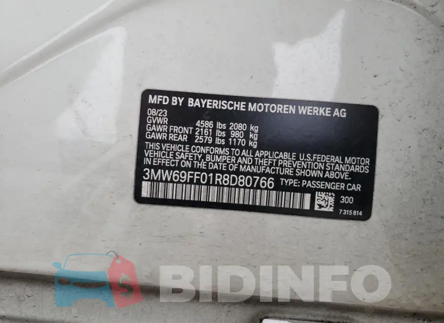 3MW69FF01R8D80766 Photo# 12