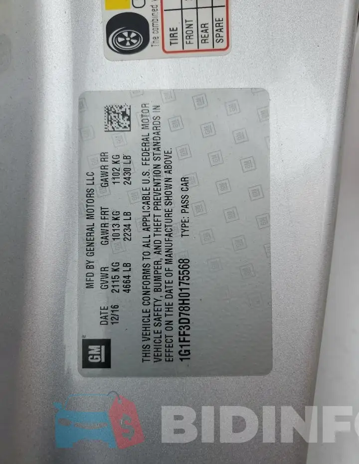 1G1FF3D78H0175568 Photo# 12