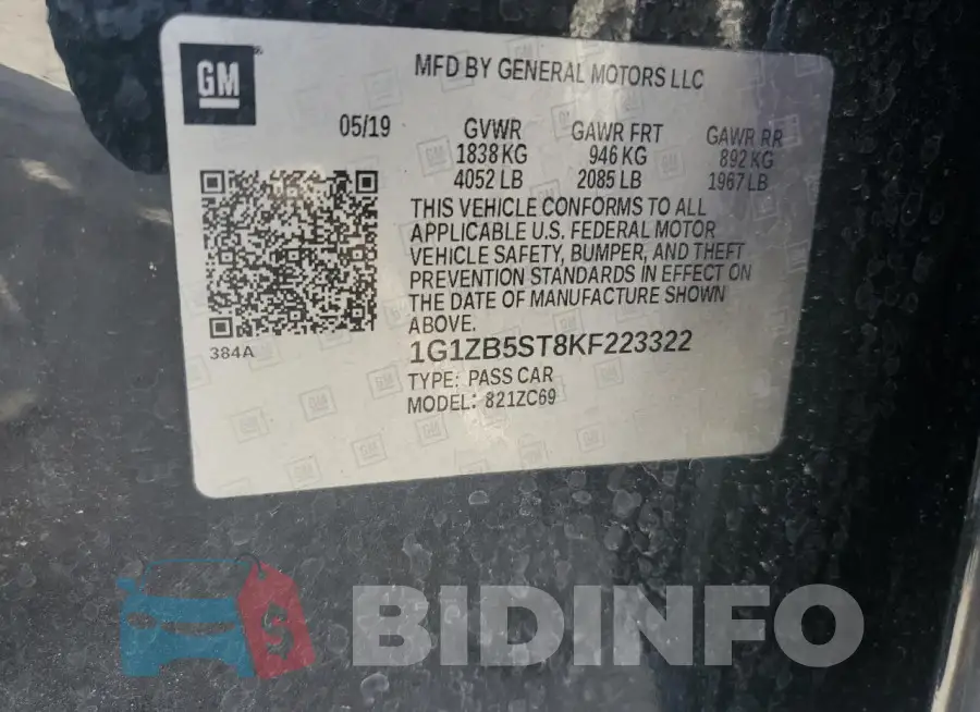 1G1ZB5ST8KF223322 Photo# 12